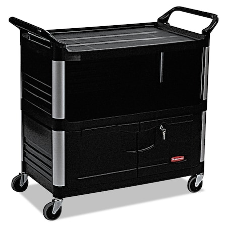 Rubbermaid Commercial Brushed Aluminum/Structural Foam, 300 lb Load Capacity, 3 Shelves, 20.75" W FG409500BLA